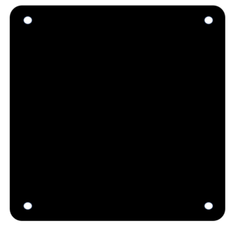 140mm PC fan hole cover plate image