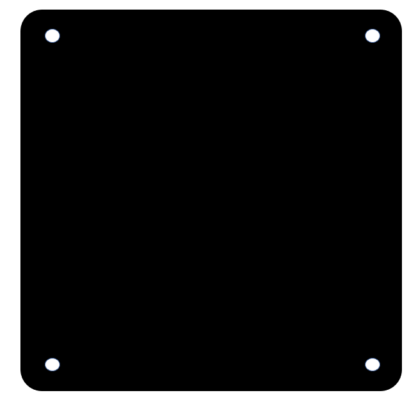 120mm PC fan hole cover plate image